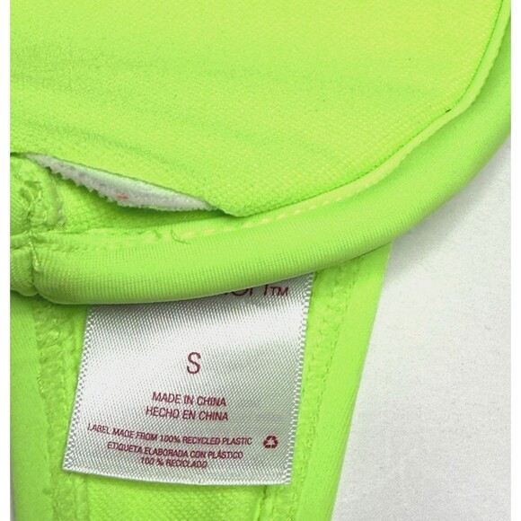 Xhilaration Juniors Lime Green Inverted V Front Underwire Bikini Top S 0-2 NEW! - Picture 7 of 11